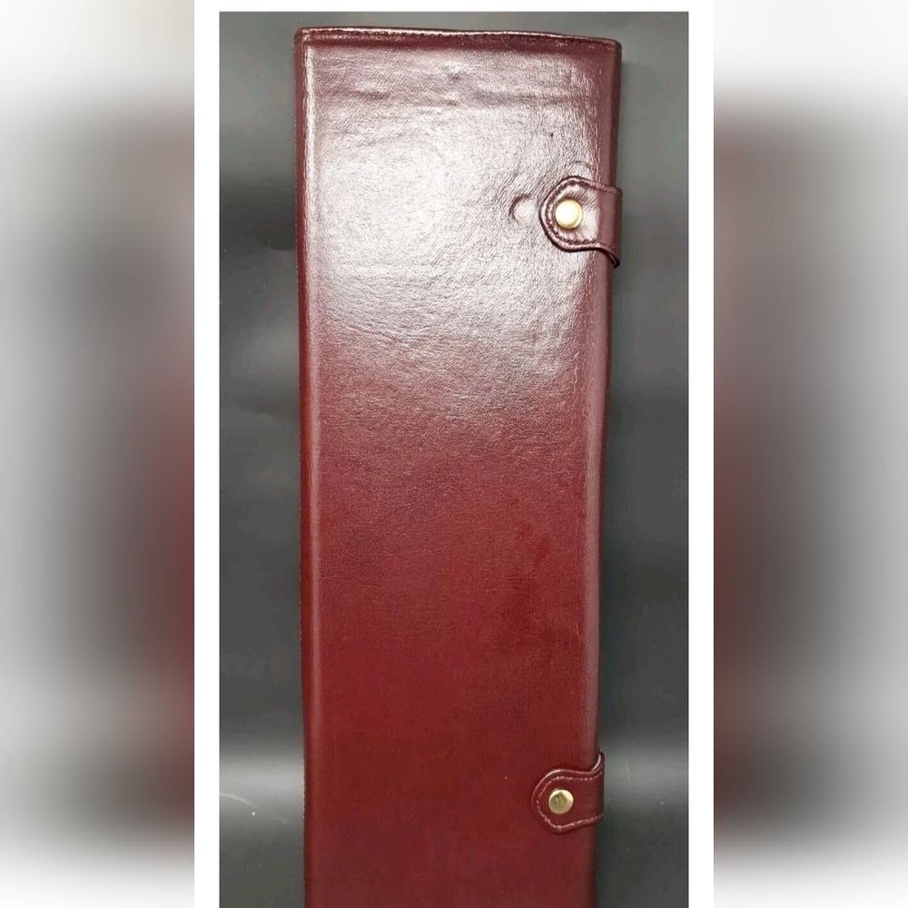 Vintage Squire Faux Leather Travel Tie Case - Brown
